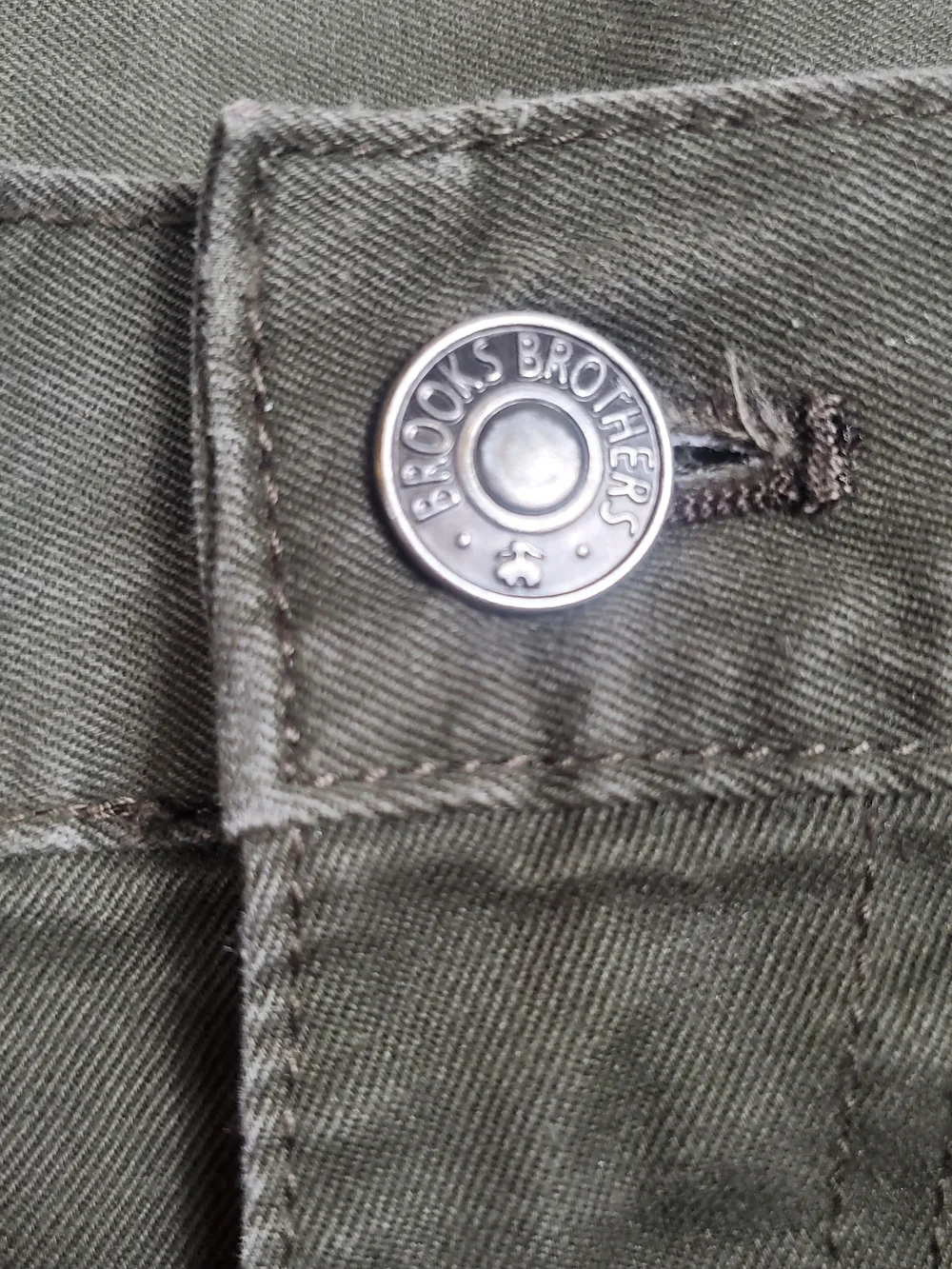 Brooks Brothers Mens 35x29 Olive Green Stretch Chino Pants